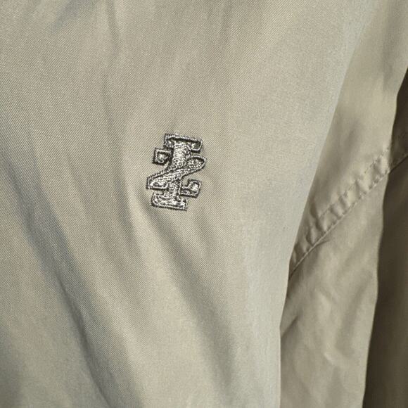 IZOD Jacket Men Medium Beige Long Sleeve Polyester Blend Mesh Lined Full Zip - Picture 6 of 10
